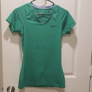 Green Nike pro shirt. Size S dri-fit material